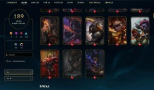 CONTA MESTRE FULL CHAMPS COM 189 SKINS + CONTA VALORANT - League of Legends LOL