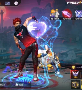 Conta Free fire gemada com Angélicas e Aura Alada