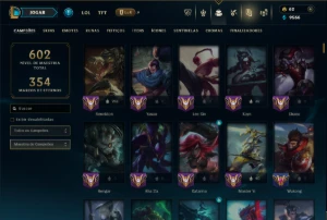 Ouro 4 com TODOS os Champs e 131 Skins ( JG / MID / TOP ) - League of Legends LOL