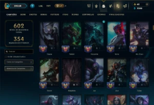 Ouro 4 com TODOS os Champs e 131 Skins ( JG / MID / TOP ) - League of Legends LOL