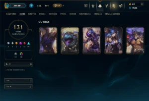 Ouro 4 com TODOS os Champs e 131 Skins ( JG / MID / TOP ) - League of Legends LOL