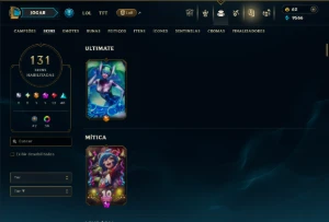 Ouro 4 com TODOS os Champs e 131 Skins ( JG / MID / TOP ) - League of Legends LOL