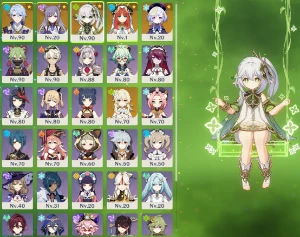 Ar55 Nahida C2, Nilou, Ayato, Oração Perdida, Keqing C1 - Genshin Impact