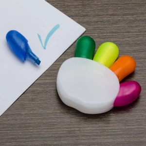 Caneta Marca Texto Mãozinha 5 Cores Personalizada - Artesanato e Personalizados