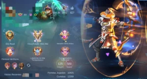 Conta mobile legends com 580 skins