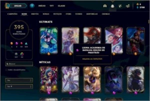 Conta prata 4 com 135 champs, 395 skins ( 6 Prestigios ) - League of Legends LOL