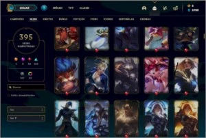 Conta prata 4 com 135 champs, 395 skins ( 6 Prestigios ) - League of Legends LOL