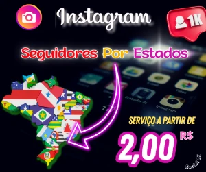 Instagram Seguidores por Estados Brasileiros