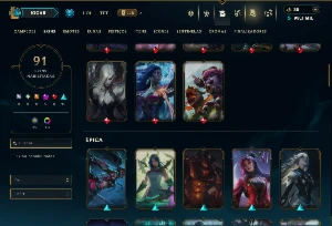 Platina 2 com TODOS os Champs e 91 Skins +4 Prestigios - League of Legends LOL