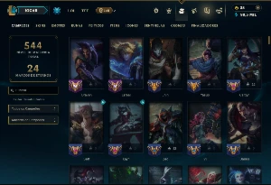 Platina 2 com TODOS os Champs e 91 Skins +4 Prestigios - League of Legends LOL