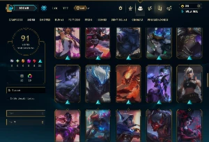 Platina 2 com TODOS os Champs e 91 Skins +4 Prestigios - League of Legends LOL
