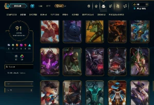 Platina 2 com TODOS os Champs e 91 Skins +4 Prestigios - League of Legends LOL