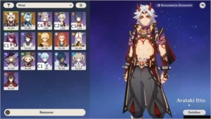 Conta AR45, Itto, Eula + Noelle C6 - Genshin Impact