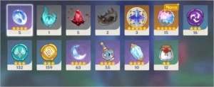AR 52 Baal C1 HuTao Keqing Mona Homa Amos e Harpa Celestial - Genshin Impact