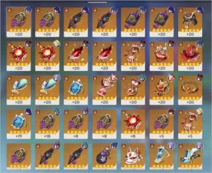 AR 52 Baal C1 HuTao Keqing Mona Homa Amos e Harpa Celestial - Genshin Impact