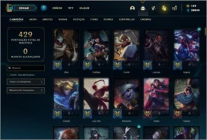 Conta unranked com 155 champs e 83 skins +7 Vitoriosas - League of Legends LOL