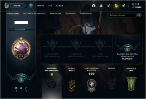 Conta unranked com 155 champs e 83 skins +7 Vitoriosas - League of Legends LOL