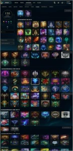 Conta de lol platina 3 |  77 skins | 116 Champs - League of Legends