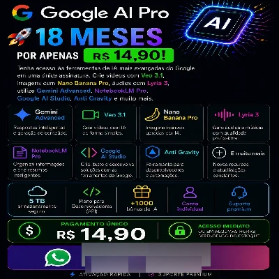 Veo3 + FLOW + WHISK 30 dias - Inteligência Artificial