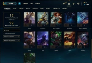 Conta platina 4 com 3 skins e 26 champs - League of Legends LOL