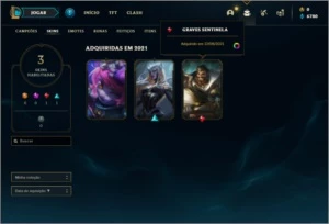 Conta platina 4 com 3 skins e 26 champs - League of Legends LOL