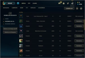 Conta platina 4 com 3 skins e 26 champs - League of Legends LOL