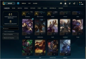 Conta ouro 4 com 44 champs e 7 skins - League of Legends LOL