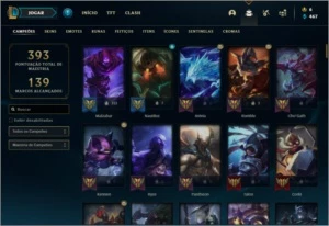 Conta ouro 4 com 132 champs e 94 skins - League of Legends LOL