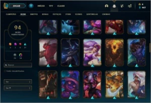 Conta ouro 4 com 132 champs e 94 skins - League of Legends LOL