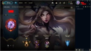 conta ótima com 1001 skins e todos os champs habilitados - League of Legends LOL
