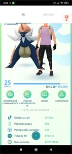 Conta Pokémon go lvl 25 - D020