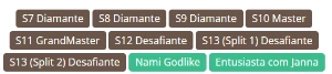 Conta colecionadora ex Challenger Flex e Gm/Mestre Soloq - League of Legends LOL