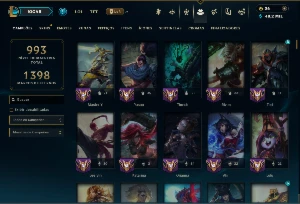 Platina 3 com TODOS os Champs e 337 Skins + 5 Prestigios - League of Legends LOL