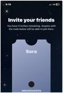 Código de Acesso Sora 2 - Assinaturas e Premium