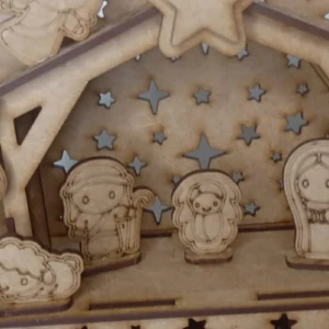 Presépio de natal em MDF, Casinha 3 andares, Decoração - Artesanato e Personalizados