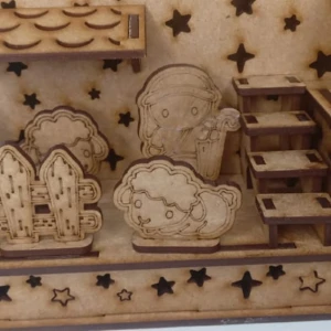 Presépio de natal em MDF, Casinha 3 andares, Decoração - Artesanato e Personalizados