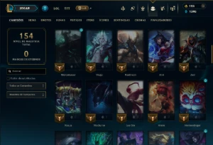 Diamante 3 com 70 Champs e 16 Skins - League of Legends LOL