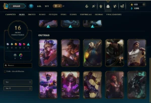 Diamante 3 com 70 Champs e 16 Skins - League of Legends LOL