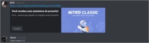 Discord Nitro Classic Mensal Gift Presente - Others