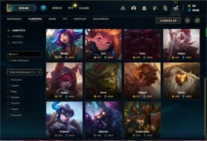 Conta ouro 1 com 145 Champs e 132 Skins + 9 Fragmentos - League of Legends LOL