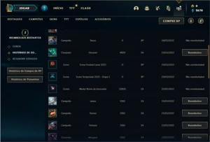 Conta ouro 4 com 25 Champs e 2 Skins - League of Legends LOL