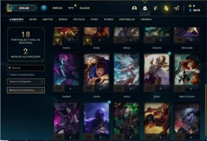 Conta ouro 4 com 25 Champs e 2 Skins - League of Legends LOL