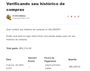 Conta Valorant Mais De 3 Mil Reais Gastos