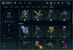 ACC LOL/ PLAT 2/ 205 SKINS(9 MÍTICAS)/10 GEMAS/ALL CHAMPS - League of Legends