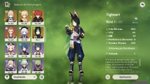 Conta Genshin 16 personagem T5  e 8 armas T5 - Genshin Impact