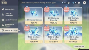 Conta Genshin 16 personagem T5  e 8 armas T5 - Genshin Impact