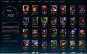 contalvl 68 s/rank 15skins que nao temcomo retirar,all champ - League of Legends LOL