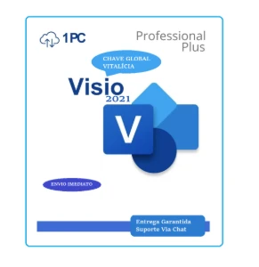 Chave Global Microsoft Visio Professional 2021 Original - Softwares e Licenças