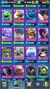 Conta clash royale nível 12 com todas cartas