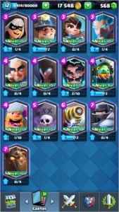 Conta clash royale nível 12 com todas cartas